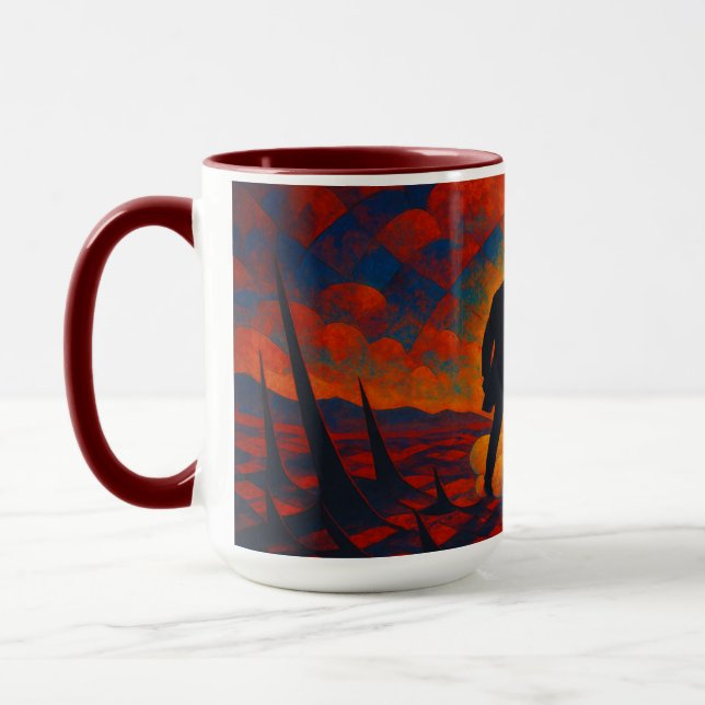 Surreal Dreamscape Mug – A Visionary Sip of Imagin (Left)