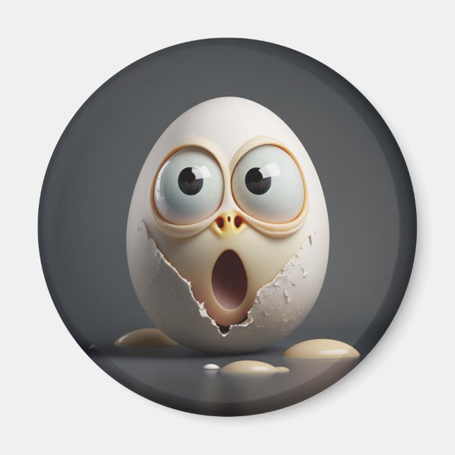 surreal egg refrigerator magnet (Front)