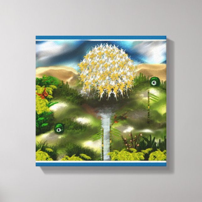 Surreal Eyes Dream of Dandelions Canvas Print (Front)