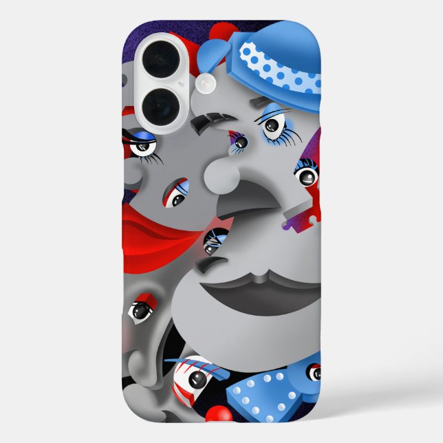 Surreal Faces & Jigsaw Puzzle  Case-Mate iPhone Case (Back)