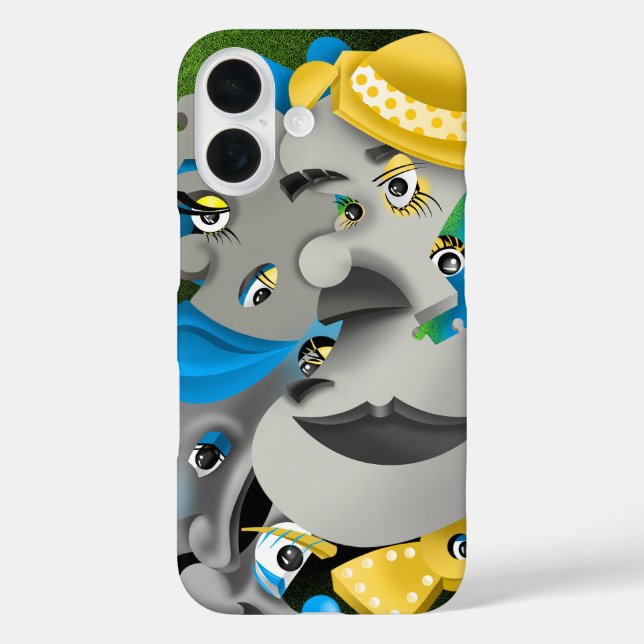 Surreal Faces & Jigsaw Puzzle  Case-Mate iPhone Case (Back)