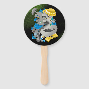 Surreal Faces & Jigsaw Puzzle Summer Fan