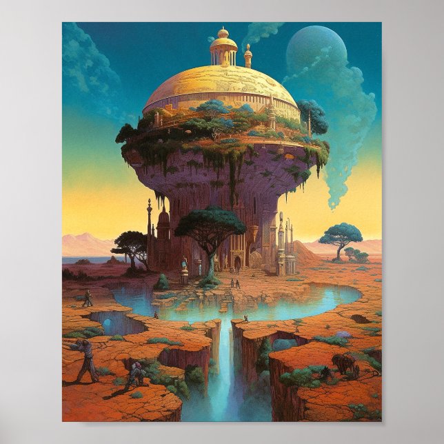 Surreal Fantasy City Poster (Front)