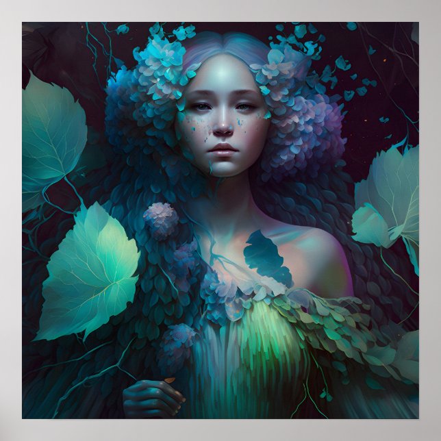 Surreal Fantasy Hidden Garden Fairy Poster (Front)