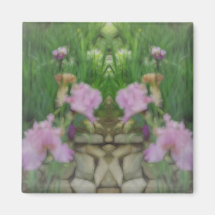 Surreal Fantasy Iris Floral Path Magnet