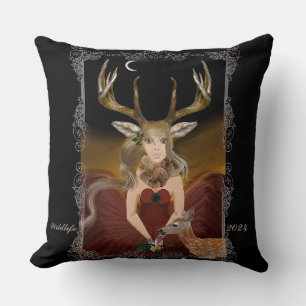Surreal Fantasy, Pagan Nymph Throw Pillow