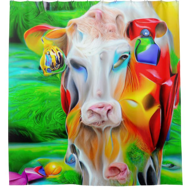 Surreal Farm Art Shower Curtain (Front)