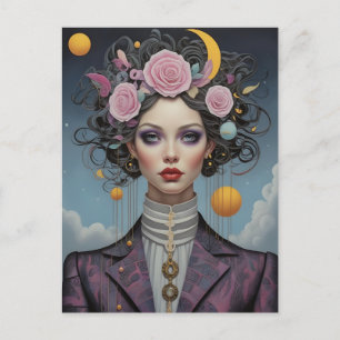 Surreal Fashion Portrait  Postcard