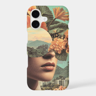 Surreal Female Portrait with Floral Elements