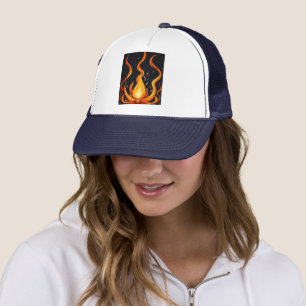"Surreal Flame Vector Art - 4K Render for -Cap Trucker Hat
