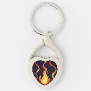 Surreal Flame Vector Art - 4K Render for - Key Ring