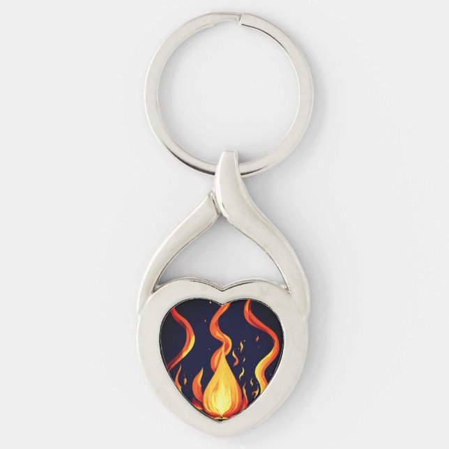Surreal Flame Vector Art - 4K Render for - Key Ring (Front)