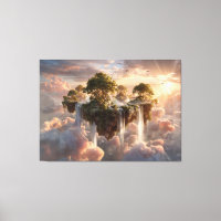 Surreal Floating Islands With Waterfalls