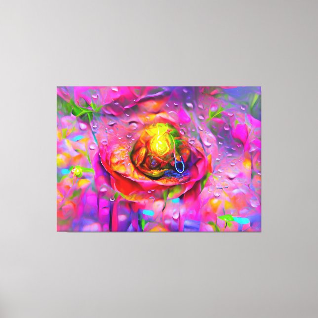 Surreal Floral Art Canvas Print (Front)