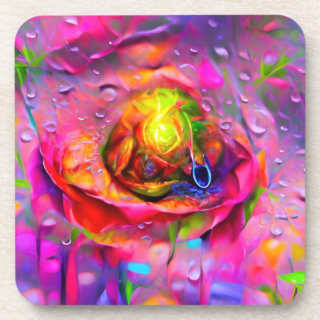 Surreal Floral Art Coaster (Front)