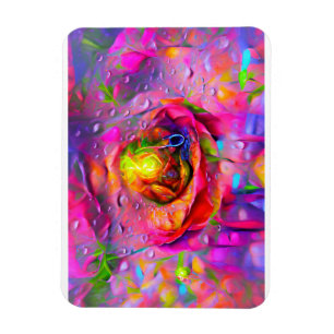 Surreal Floral Art Magnet
