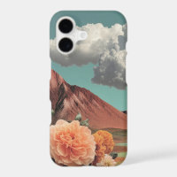 Surreal Floral Mountainscape With Dramatic Clouds