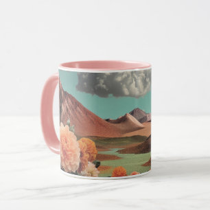 Surreal Floral Mountainscape With Dramatic Clouds Mug