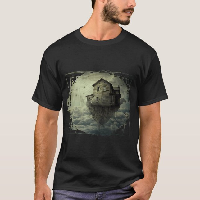 Surreal Flying House T-Shirt (Front)
