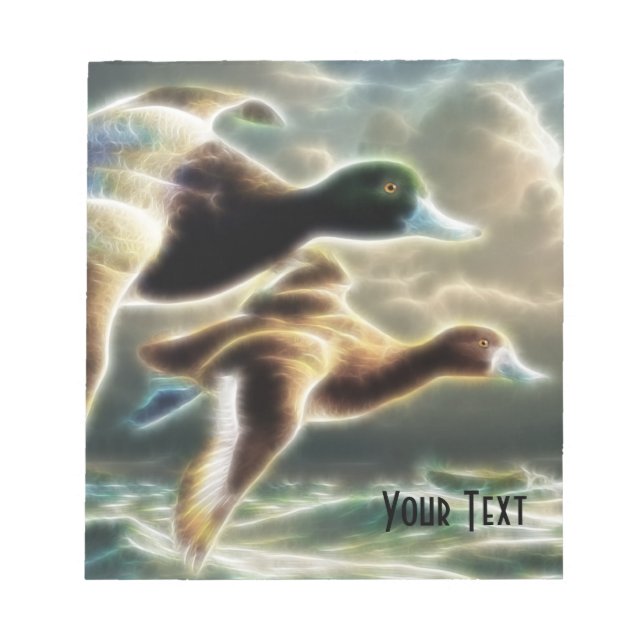 Surreal Flying Mallard Ducks Notepad (Front)