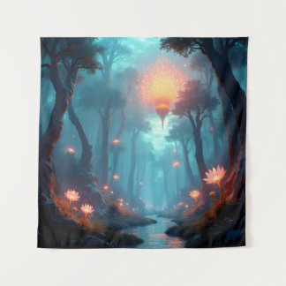 Surreal Forest of Floating Wonders Tapestry