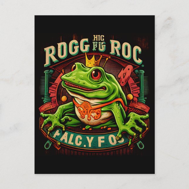 Surreal frog logo postcard (Front)