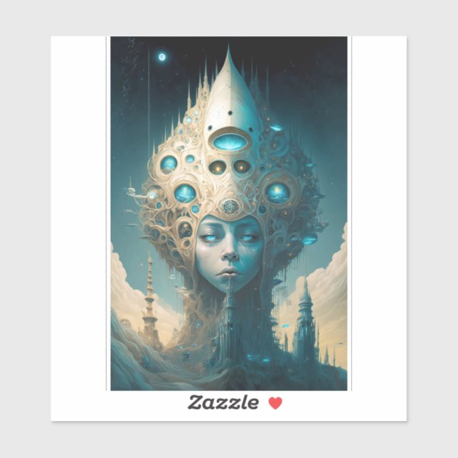 Surreal Futuristic Alien Woman Lanscape (Sheet)