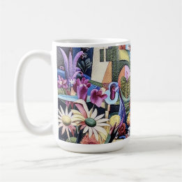 Surreal Garden - Floral Illustration design 1 Coffee Mug