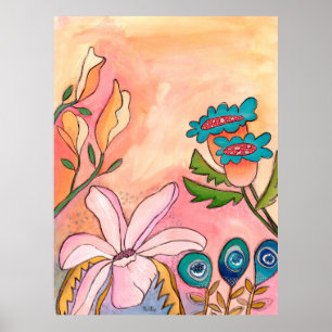Surreal Garden Gouache Ink Art Artist Print
