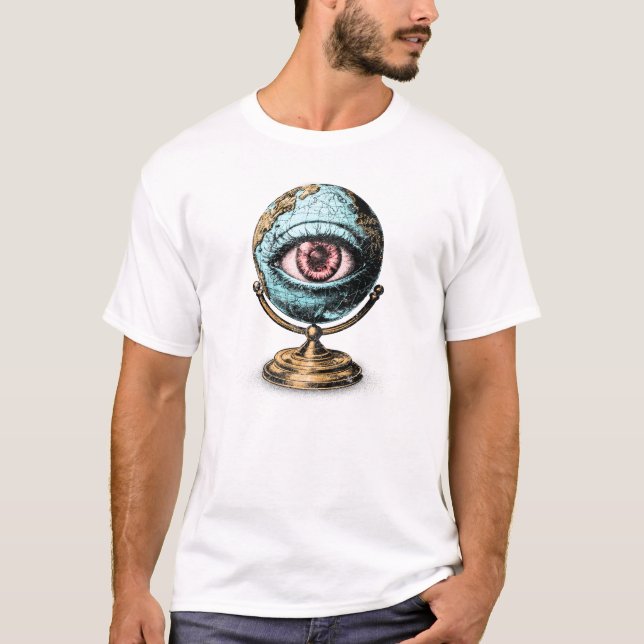 Surreal Globe Vision – The Eye of Perception T-Shirt (Front)
