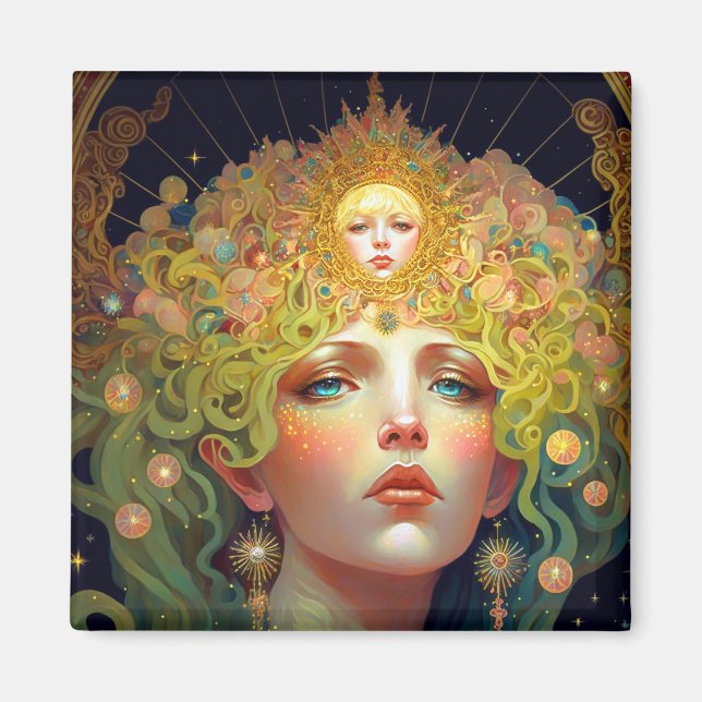 Surreal Goddess Fantasy Art Magnet (Front)