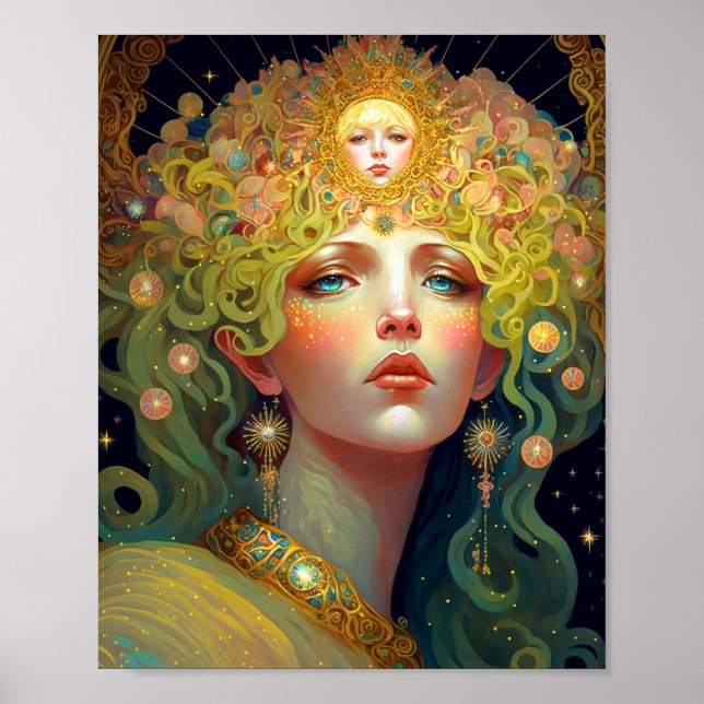 Surreal Goddess Fantasy Art Poster (Front)