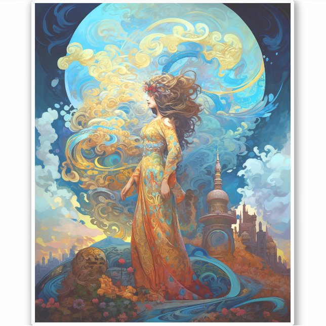 Surreal Goddess Queen Fantasy Art (Front)