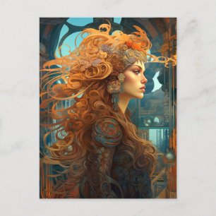 Surreal Goddess Queen Fantasy Art Postcard