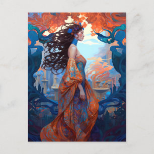 Surreal Goddess Queen Fantasy Art Postcard