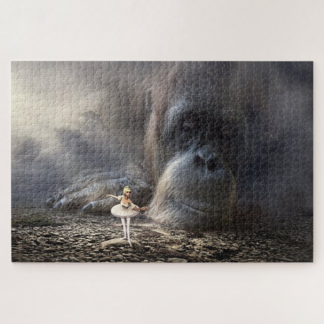 Surreal Gorilla and Ballerina Jigsaw Puzzle (Horizontal)