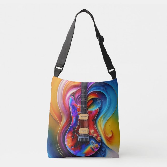 Surreal Guitar Crossbody Bag (Front)