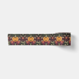 Surreal Halloween Garden Gothic Pumpkin Spider Eye Satin Ribbon