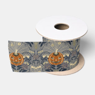 Surreal Halloween Garden Gothic Pumpkin Spider Eye Satin Ribbon