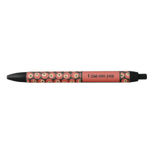 Surreal Halloween Retro Eyeball Grid   Black Ink Pen