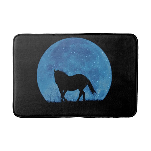 Surreal Horse and Moon Bath Mat (Front)