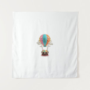 Surreal Hot Air Balloon Birthday Cake with Floatin Tapestry