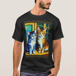 Surreal Impressionistic Cat Impressionism Cats 3 T-Shirt
