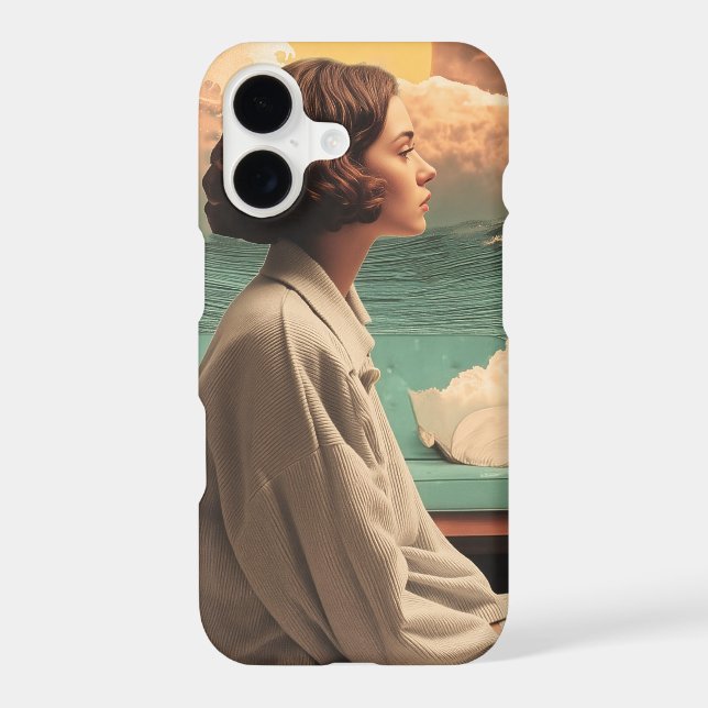 Surreal Interior With Woman and Cat (Back)