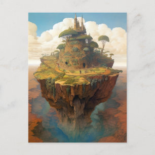 Surreal Island Landscape Fantasy Art Postcard