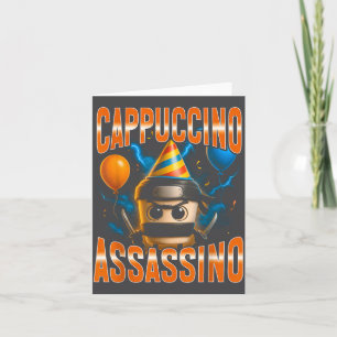 Surreal Italian Brainrot Cappuccino Ino Birthday M Card