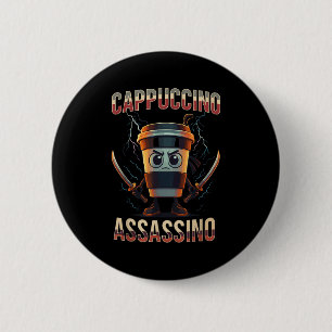 Surreal Italian Brainrot Cappuccino Ino Funny Meme 6 Cm Round Badge