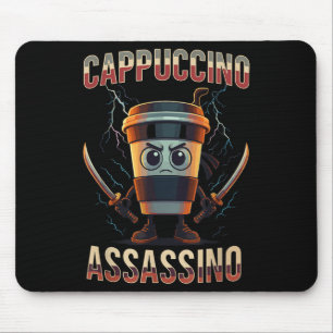 Surreal Italian Brainrot Cappuccino Ino Funny Meme Mouse Mat