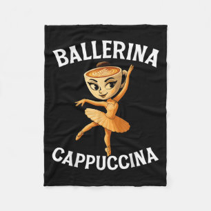 Surreal Italian Brainrot Meme Ballerina Cappuccina Fleece Blanket