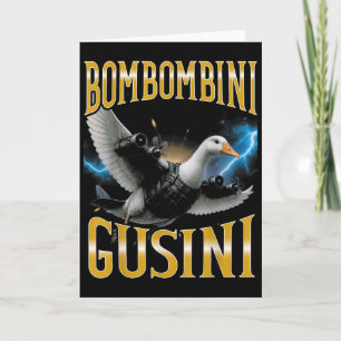 Surreal Italian Brainrot Meme Bombombini Gusini Fu Card